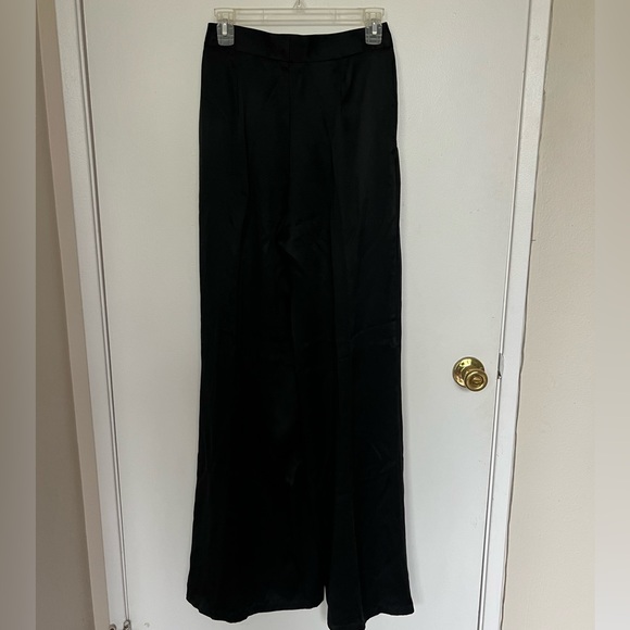 100% Silk Wide Leg Pants - Picture 3 of 4